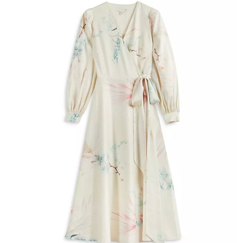 NWT Ted Baker Flosssi Floral wrap midi dress